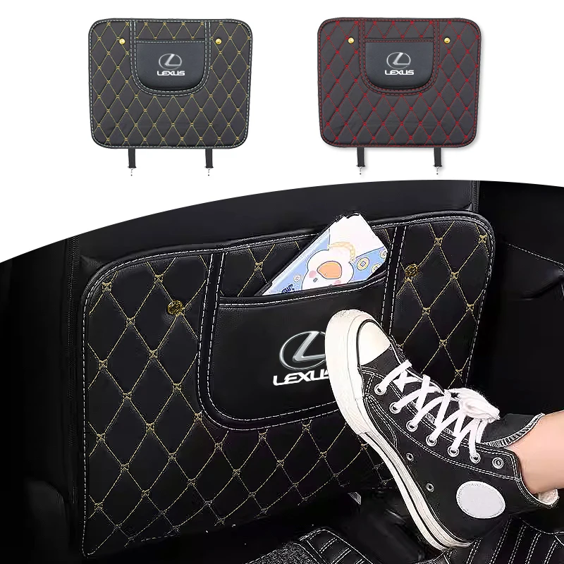 

PU Leather Car Anti-Kick Mats Auto Seat Back Protector Cover For Lexus FSPORT LBX NX RX 350h 450h ES UX 300e GS GX IS LS LX CT