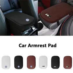 Car Armrest Storage Box Cover Auto Armrest Pad Protector Center Console Cushion Mat For Volkswagen R Golf Motion GTI Polo Touran