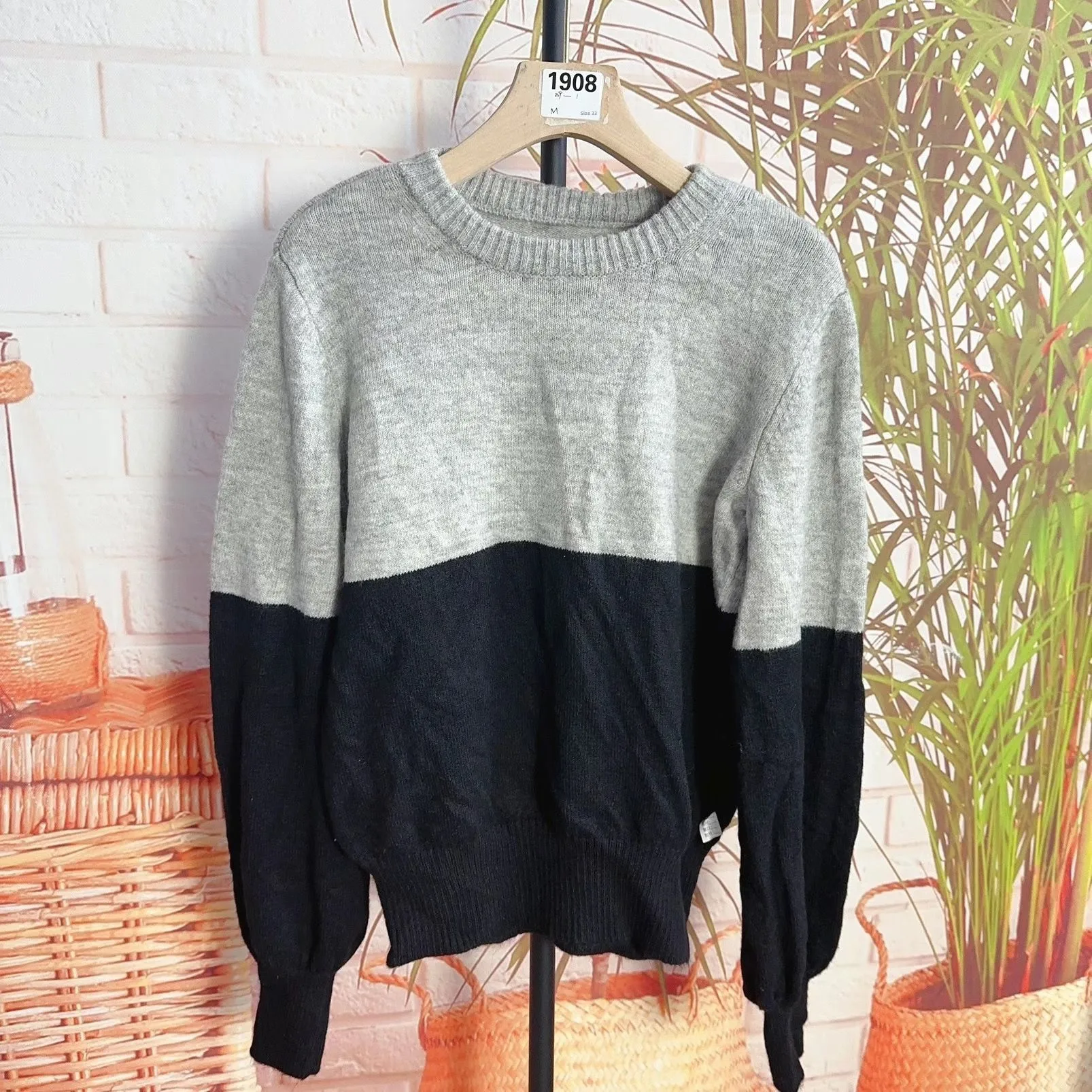 Women's Faion round Ne Long Sve Knitted Sweater Loose Slimming Patchwork Autumn New Sle Comfortable Warm Thermal