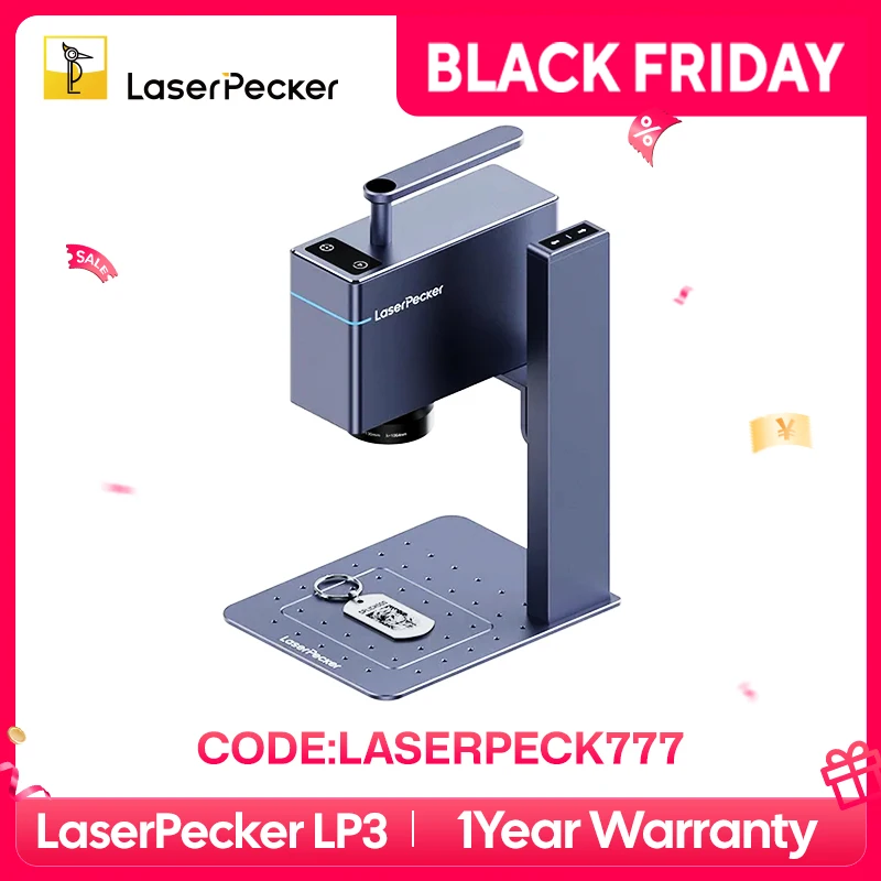 

Лазерный гравер LaserPecker с ЧПУ, 10 кВт, 4K, Bluetooth 5,0, ручная портативная Гравировка «сделай сам» на металле, цветные пластиковые ювелирные изделия LP3