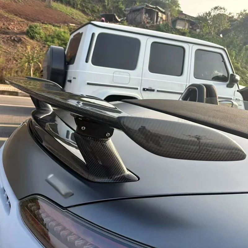 2015+ High Performance Carbon Fiber Rear Trunk Spoiler For Mercedes-Benz AMG GTC Two Door Convertible Double-layer Large Tail