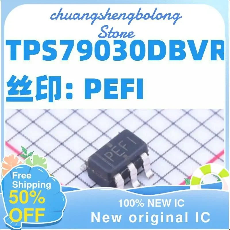 10PCS TPS79030DBVR SOT-23-5 Silk Print: PEFI Low Differential Linear Regulator Chip New original IC