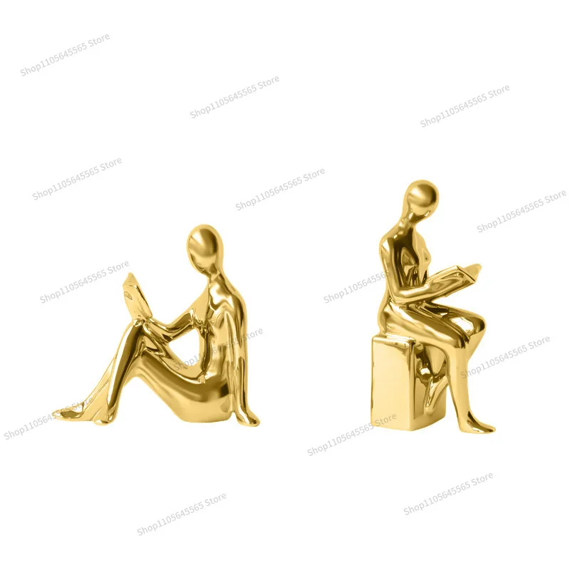 For light luxury ceramic character book file ornament home entrance desktop jewelry cabinet decoration