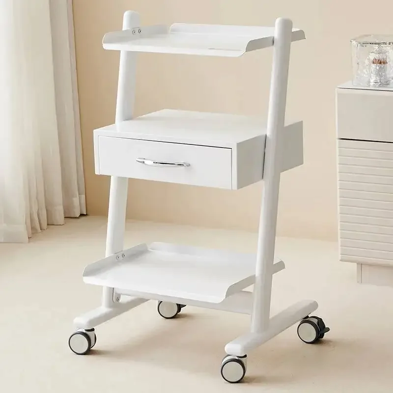 Trendy Moving Salon Trolley Beauty Storage Modern Nordic Trolley Cart Portable Luxury Carritos Organizadores Salon Furniture