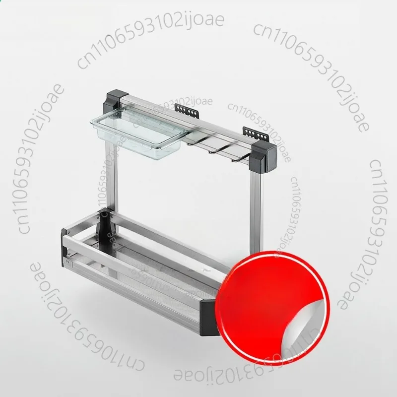 Pull Out Basket Sink Furniture Soft Close Cleaning Tools Stainless Steel Kitchen Cabinet Storage Basket