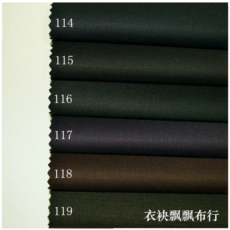 High Quality Fabrics for Men's Suits's Suit Fabric Worsted High-Count Solid Color Coffee Dark Purple Blue Wool Pants Skirt