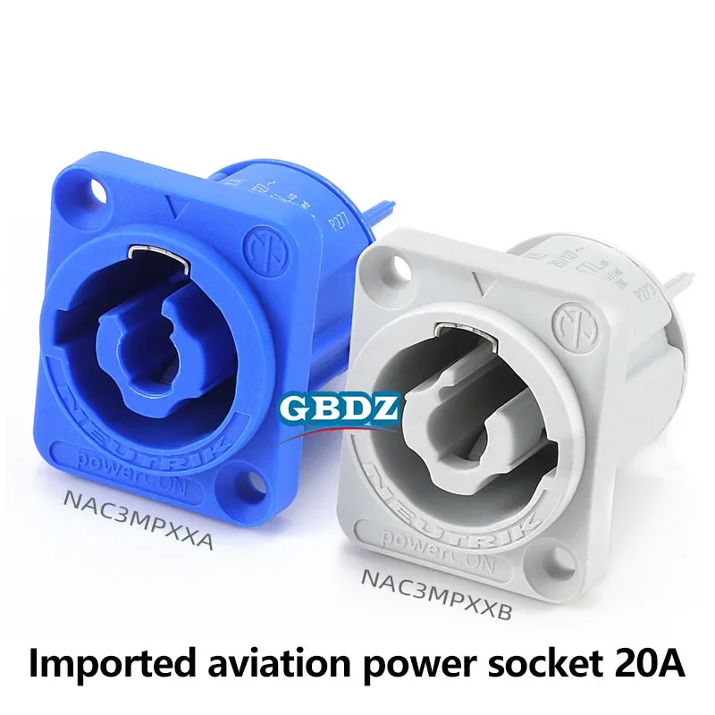 NAC3FXXB-W-S Lockable cable connector power-OUT screw terminals GREY color output powerCON locking OD 6-12mm or NAC3FXXB-W-L