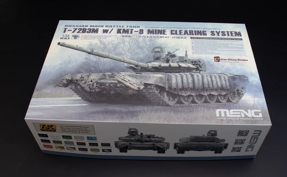 

MENG Military Assembled Tank Scale Model Kit TS-053S T-72B3M Main Battle Tank with KMT-8 Limited Edition with Doll 1/35 Toy DIY