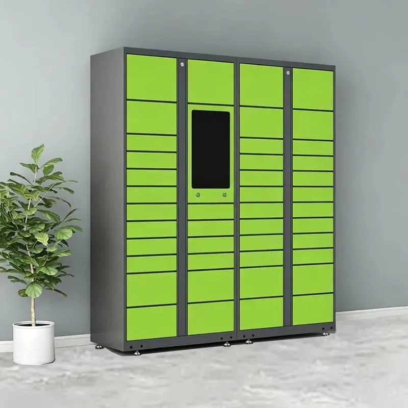 Intelligent Electronic Lock Parcel Storage Cabinet Outdoor Rust Proof Metal Box for Residential Community Property Management