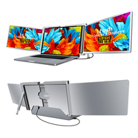 Fopo 2025 new 14 inch S400 3 screen laptop extender display portable monitor for laptop consumer electronics for business