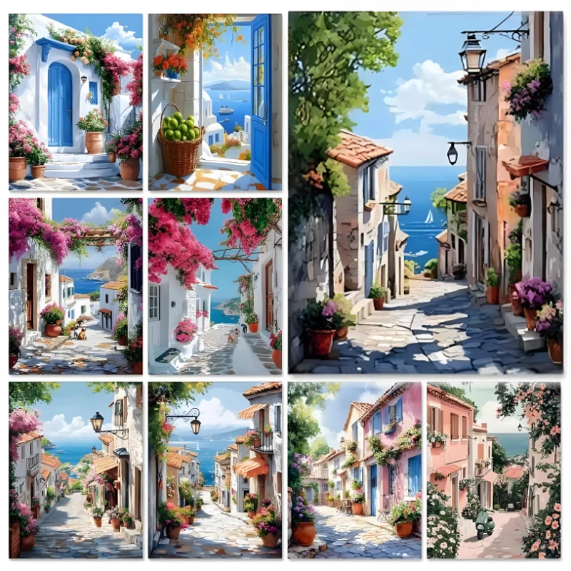 

GATYZTORY Painting By Numbers For Adults Landscape Picture Drawing Coloring By Numbers Acrylic Paint For Unique Gift Home Decor