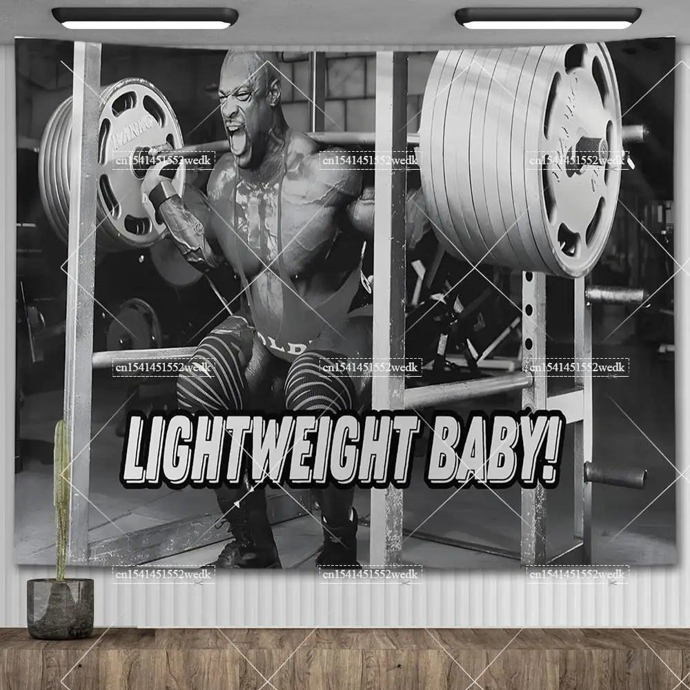 Yeah Buddy Ronnie Coleman Tapestry Wall Decor GYM Motivation Bodybuilder Meme Tapestry Macrame Aesthetic Bedroom Decoration