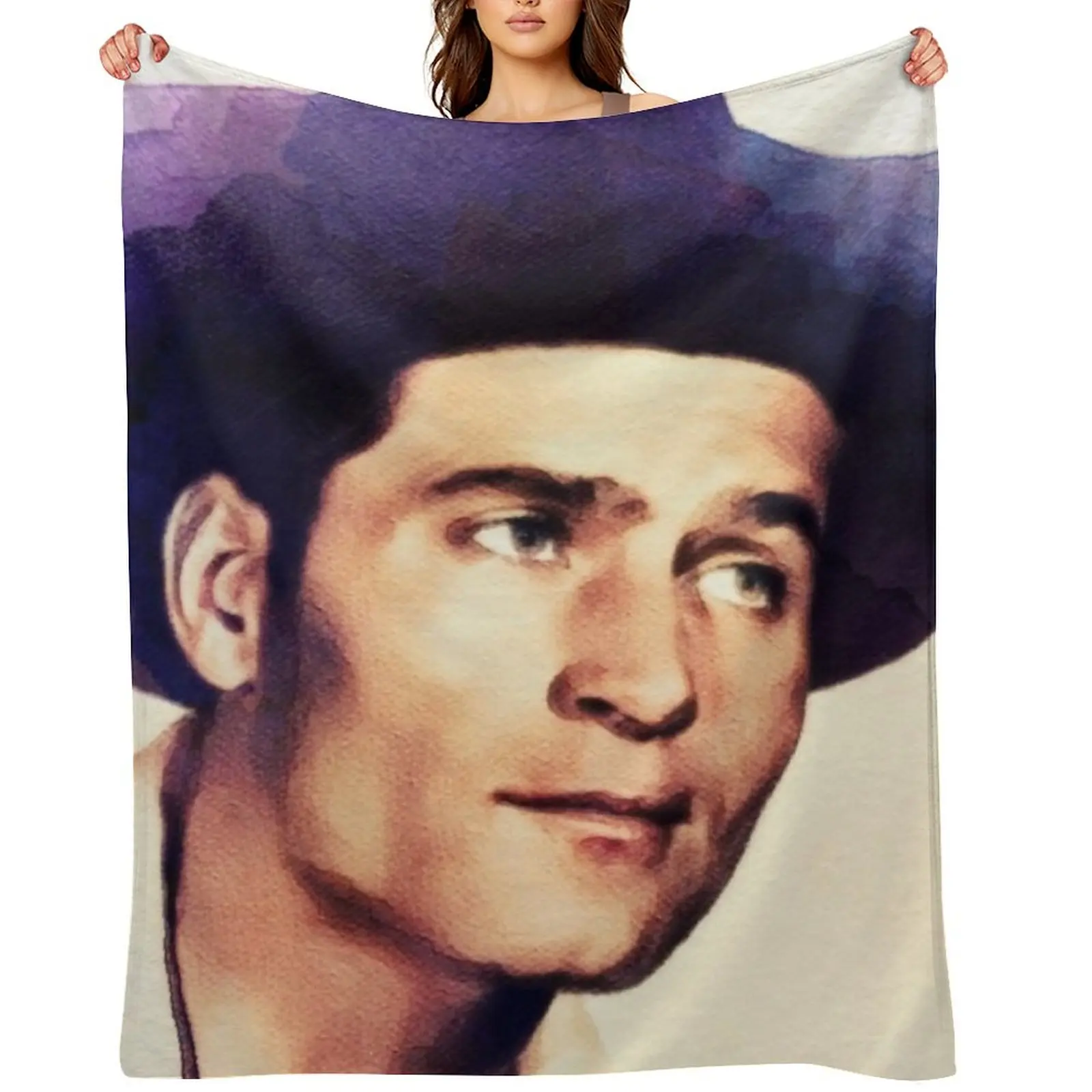 

Clint Walker, Movie Legend Throw Blanket for babies Custom Plush Bed linens Blankets
