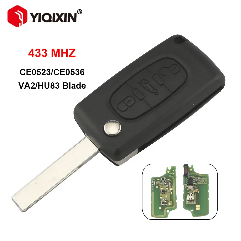 

Flip Remote Car Key For Peugeot 206 307 407 308 607 807 For Citroen C2 C3 C4 C5 C6 ASK FSK CE0536 CE0523 Folding Remote Car Key