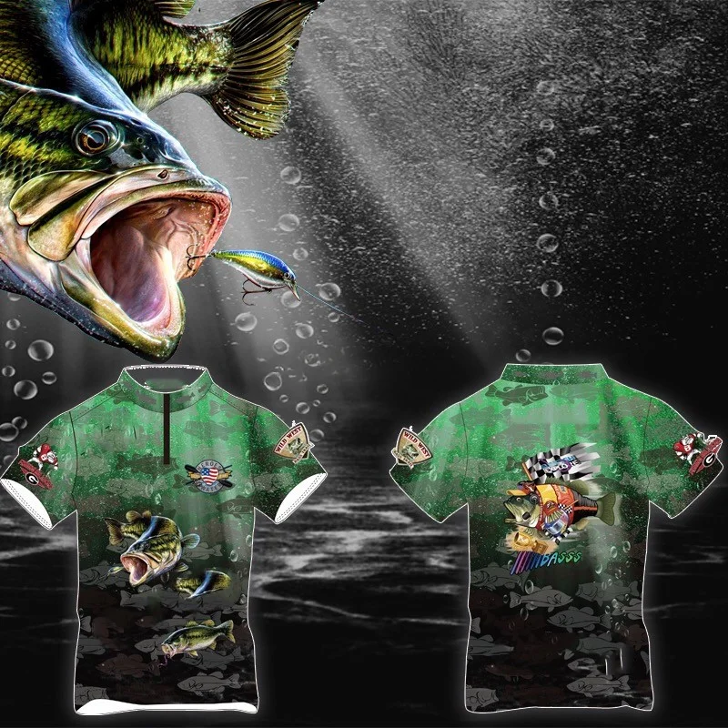 New style fishing shirt pro team custom lightweight fishing apparel