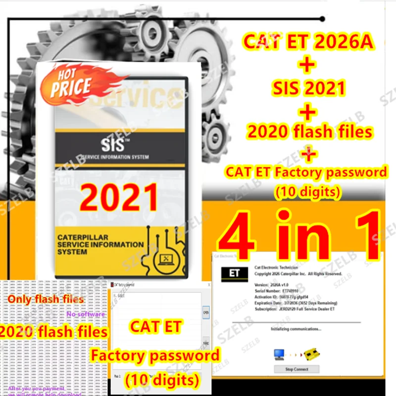 2021 SIS + Cat ET 2026A Electronic Technician 2021 SIS for Red Cat Service Information  Repair+flash files+ Factory password