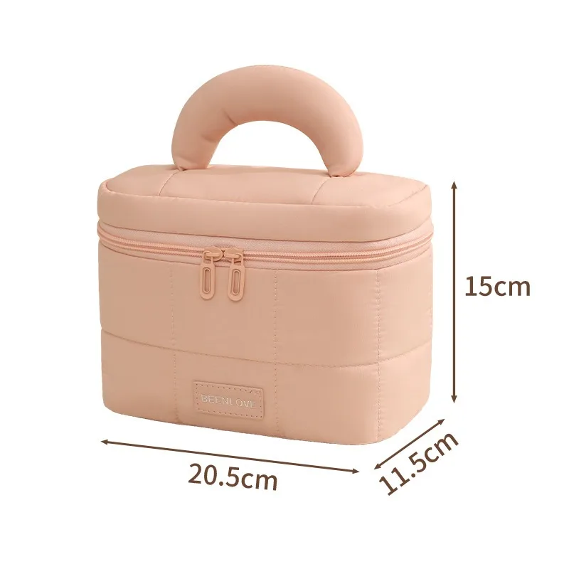 Large Capacity Portable Travel Cosmetic Bag Women's Handheld Shower Kit Organizer Waterproof Makeup Brush Storage Pouch