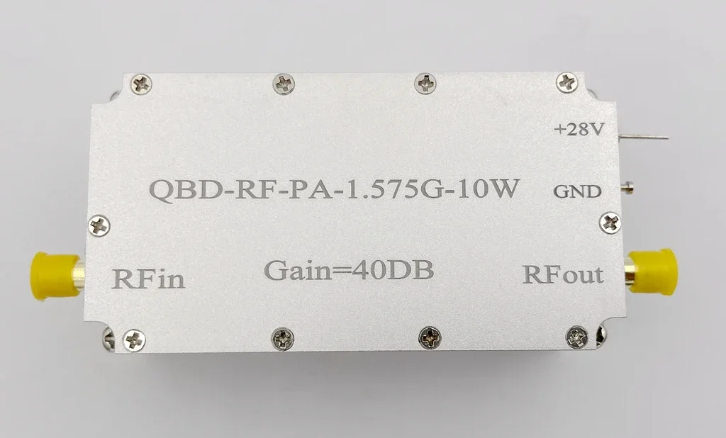 QBF-RF-PA- 1.5-1-10W RF Amplifier GPS Beidou Amplifier with Heat Sink