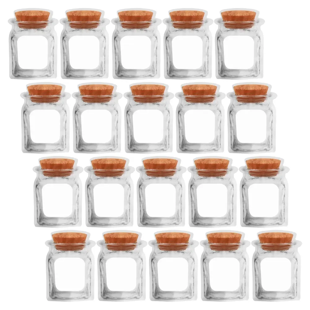 

50Pcs Self-Sealing Reusable Mason Jar Bags Cookie Packing Bags Snack Wrapping Pouches Baked Goods Food Storage