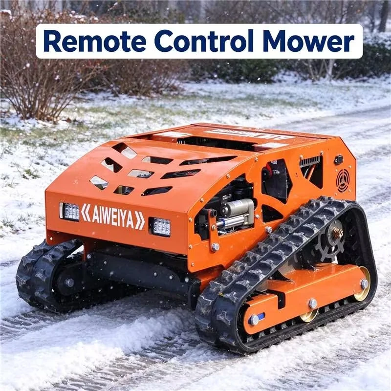 Customized RC Crawler Tracked Electric Lawn Mower, Remote Control Grass Trimmer, Robotic Mower for Landscape Projects