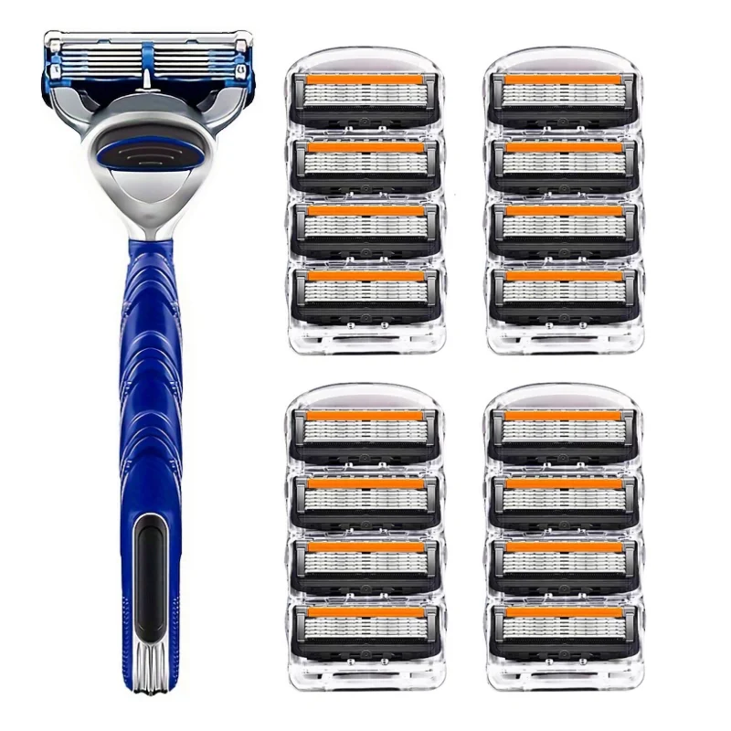 

5-Layer Safety Razor for Safety Razor Men's Manual Shave Razors Long Handle Double Layer Safety Razor for Bathing Hotel Travel