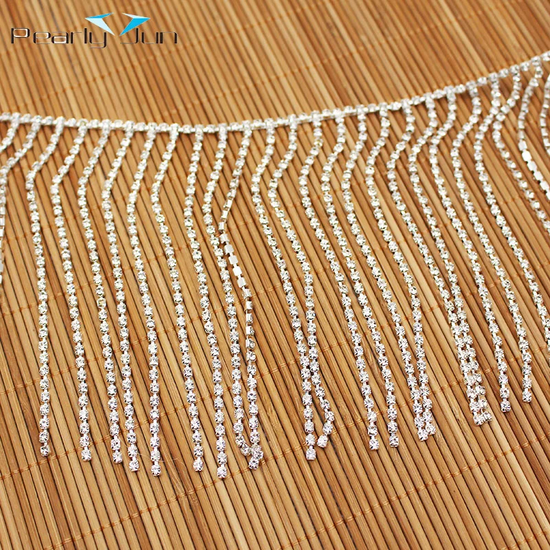 1/5 Yards 12cm Luxury Diamond Tassel Chain Trim All-match Coat Bag Dress Skirt Shoes Hat Webbing DIY Sewing Accessories ML049-2