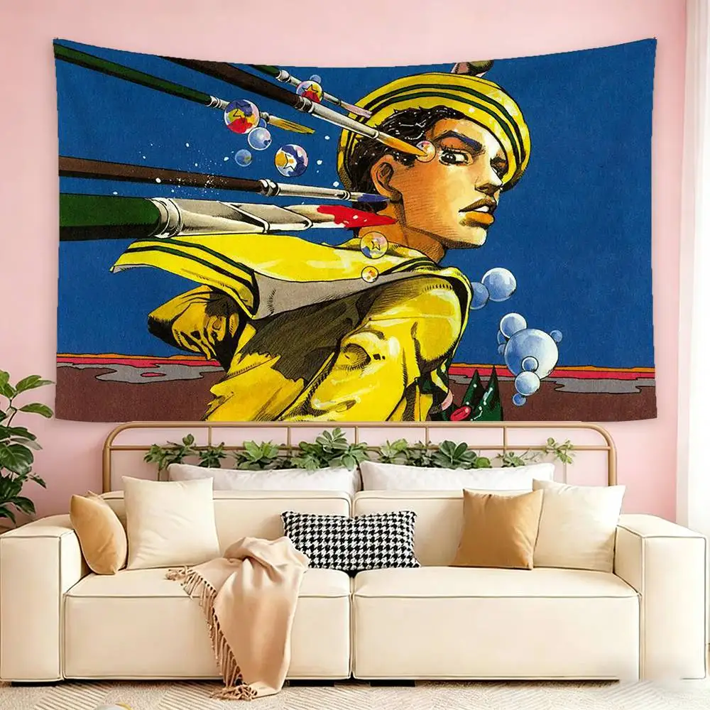JOJO Higashikata Josuke G-Gappy Flags Wall Hanging Tapestry Outdoor Garage Room Decorative flag Background Blanket