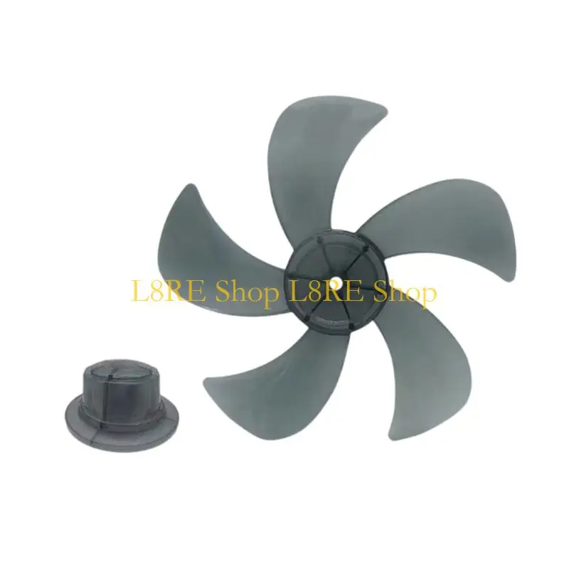 L8RE 5 Leaves Standing Pedestal Fan Blade 18Inch Household Plastic Fan Blade For Maximums Cooling Efficiency Easy To Install