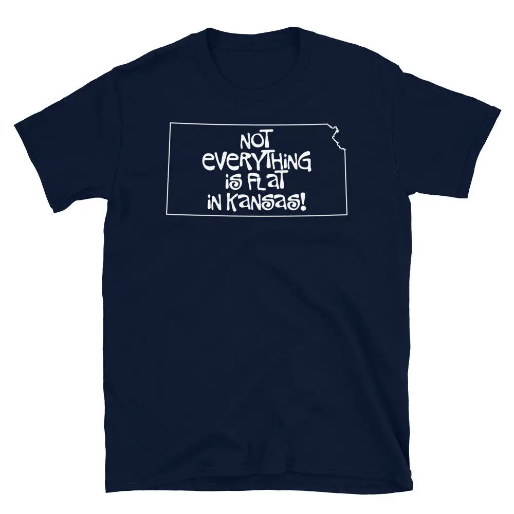 Funny Adult Humor Not Everything Is Flat in Kansas Short-Sleeve Unisex T-Shirt