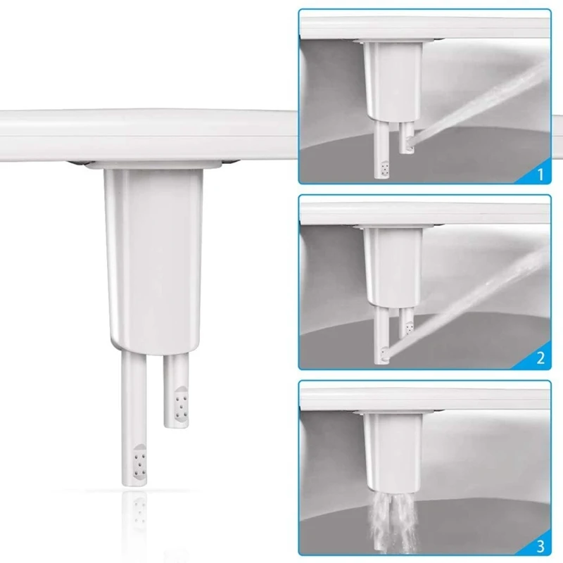 โปรโมชั่น! แบบพกพา Non-Electric Flusher Self-Cleaning Dual หัวฉีดสิ่งที่แนบมาพร้อมอุณหภูมิและความดันควบคุม