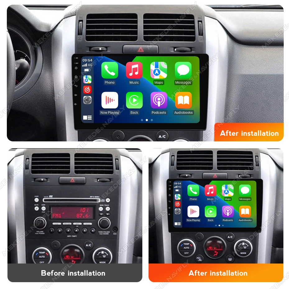 Android 15 IPS Touch Screen 9inch Car Radio For Suzuki Grand Vitara 3 2005-2015 Carplay Stereo Multimedia Player GPS Autoradio