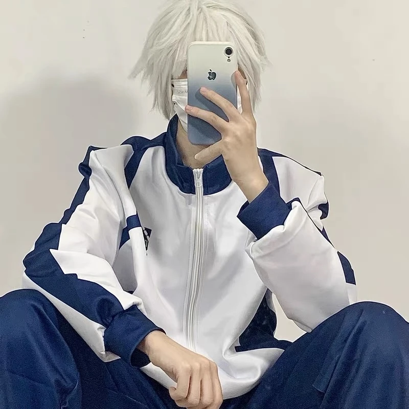 Halloween cosplay costume blue jersey youth sports style cartoon animation campus stage comic show performance cosplay costume