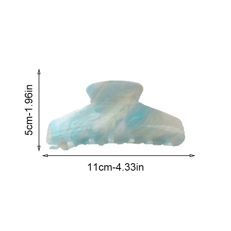 1pc Korean-style large dappled gradient color acrylic claw clip, sweet spring and summer back of the head hair clip.