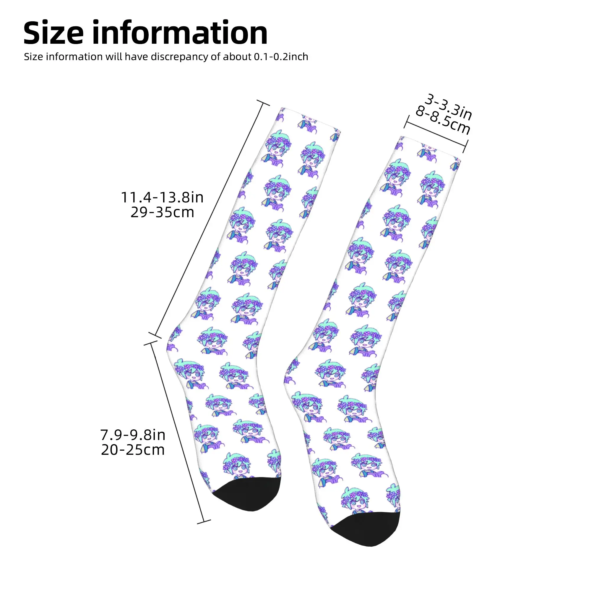 All Seasons Crew Stockings Cute Basil Omori Emote Socks Harajuku Casual Hip Hop Long Socks Accessories for Men Women Gifts