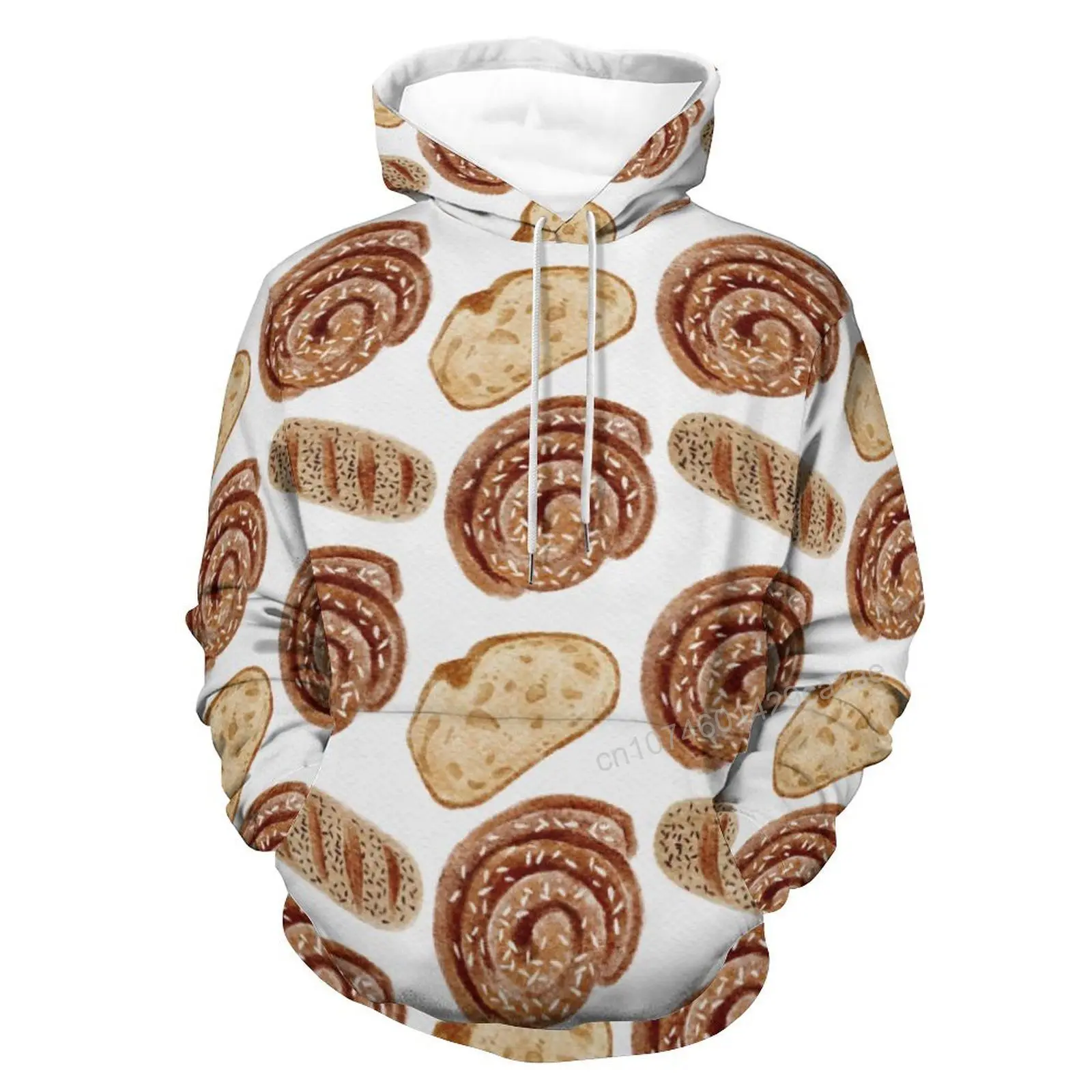 

Food Bread Pattern Country Flag 3D Hoodie Polyester Cool Men Women Harajuku Sweatshirt Unisex Casual Pullover Hoodies