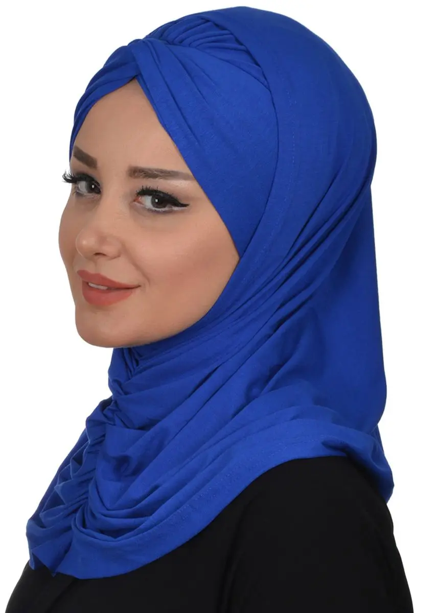 Gekämmte Knochen schal Set Saks blau