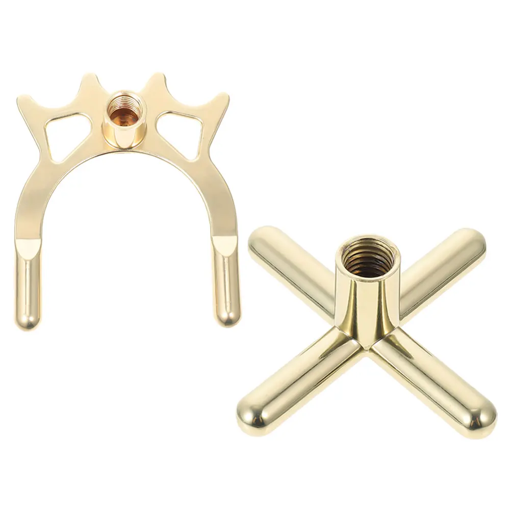 

2pcs Pool Cue Bridge Billiards Copper Cross Stand Accessories for Table Rest High Precision Control Stability Longevity