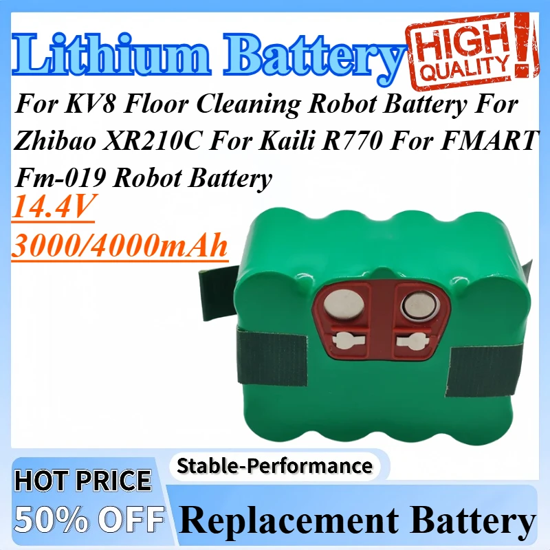 

14.4V Rechargeable Battery For KV8 Floor Cleaning Robot Battery For Zhibao XR210C For Kaili R770 For FMART Fm-019 Robot Battery
