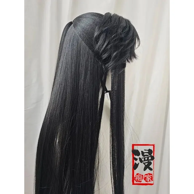 

Shen Lanzhou Qiangjinjiu Styled Wig Xiaochiye Long Black Customized Wig Heat Resistant Synthetic Hair Anime Halloween With FDHTY