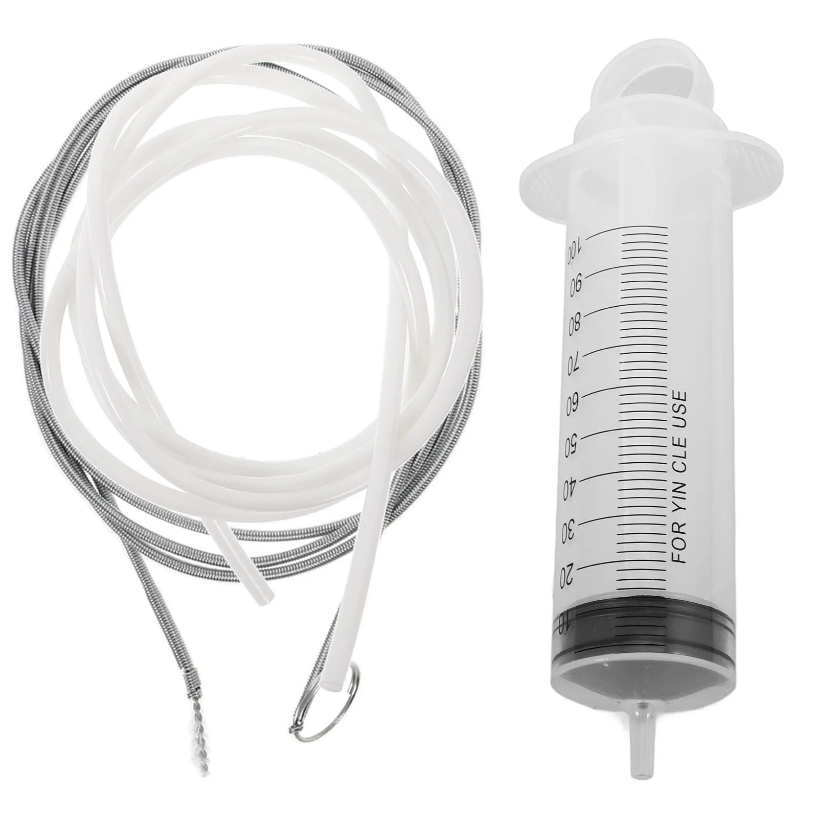 

1Set Car Drain Cleaning Kit Sunroof Syringe Brush Hose Flexible Drain Line Unclogger Tool Dredging Tube Cleaning Brush