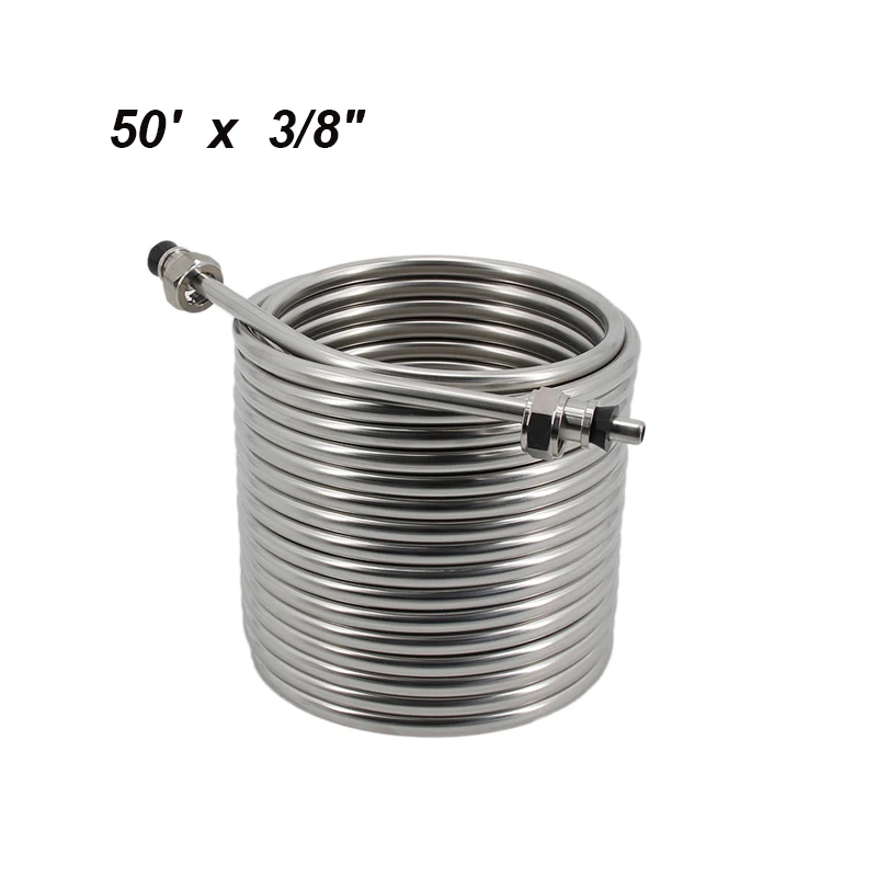 Stainless Steel Jockey Box Dual Coil - 50ft x 3/8\