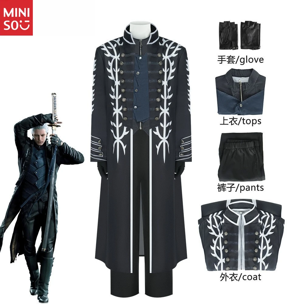 

Devil May Cry 5 Vergil Cosplay, Game Same Blue Trench Coat Outfit