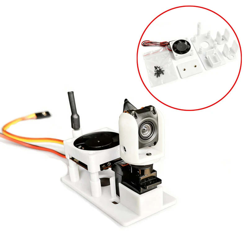 1Set Single-Axis Video Transmission Bracket Gimbal Mount Heat Dissipation Quick-Release Camera Holder for DJI O4 Lite/FPV Drone