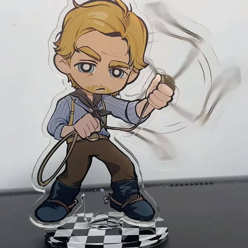 Game Red Dead Redemption 2 RDR2 Arthur Morgan Cosplay Standing Plate Kawaii Rotate Acrylic Figure Stand Accessory Ornament Props