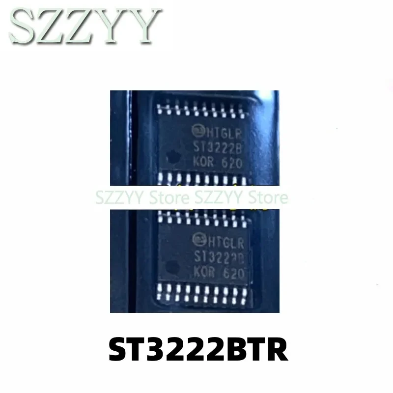 5PCS ST3222BTR ST3222B TSSOP20 pin RS-232 driver receiver chip