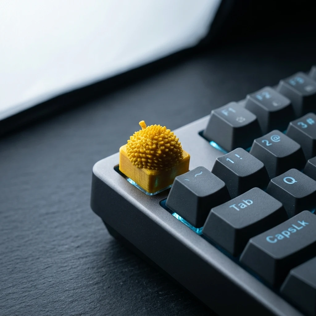 Gold Durian Keycap Custom Keycaps Cross Axis PC Gaming Keyboard Peripherals Collection Gift