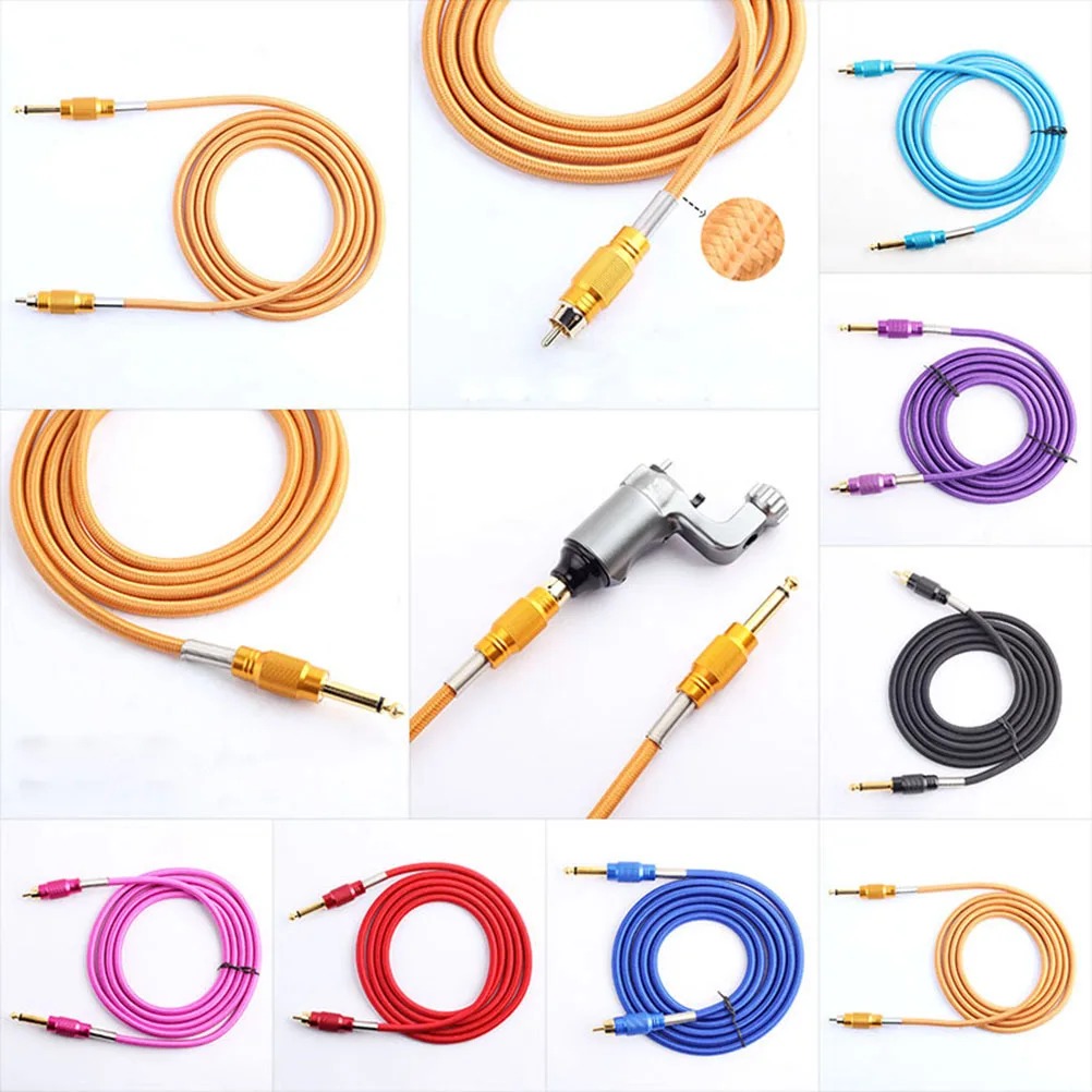 

Braided Red Clip Cord for Machine Power Supply Conversion Jack Connector Long Flexible Pure Copper Wire Tattoo Use