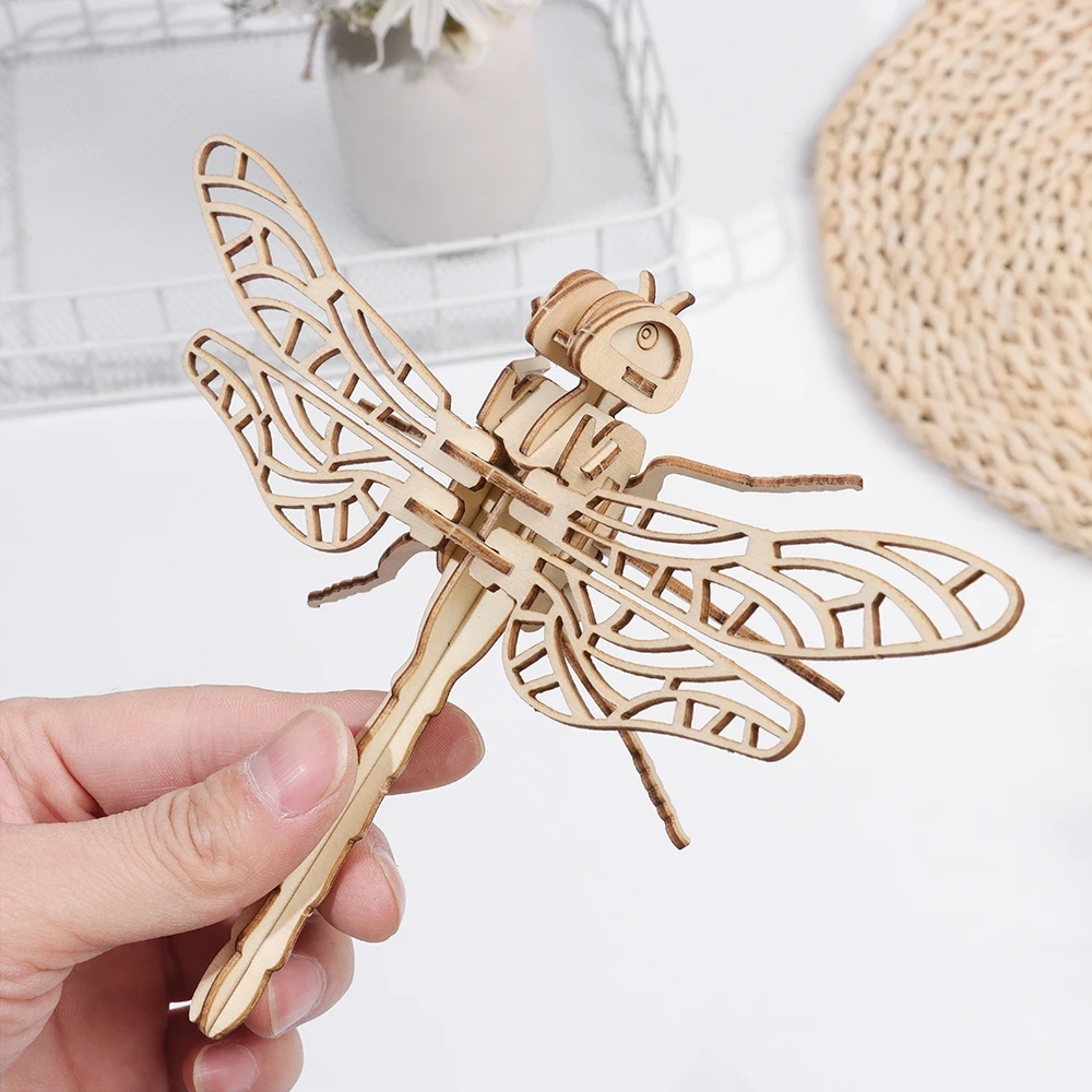 3D Wooden Insect Puzzle Animal Skeleton Assembly Model Puzzle DIY Wooden Crafts 3D Puzzle STEM Toys Gifts for Kids Adults Teens