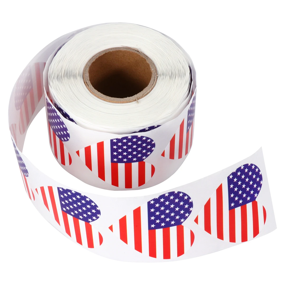 

Heart Shape Sealing Stickers USA National Flag Pattern Sticker for Gift Envelope Label USA National Day Decor DIY Supplies