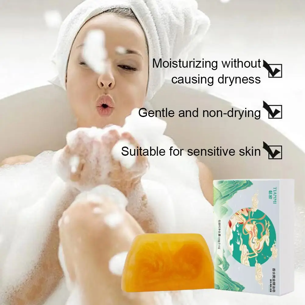 صابون ذهبي عيار 24 قيراط فاخر مصنوع يدويًا، صابون ذهبي مرطب لطيف للجسم والوجه مع رائحة طبيعية لحفلات الزفاف #4